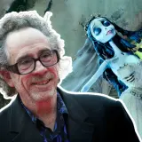 Tim Burton i Panna Młoda z jego kultowych filmów.
