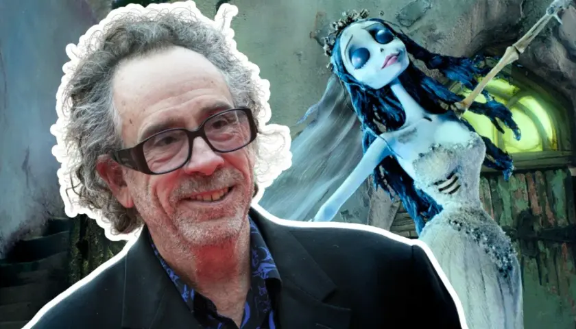 Tim Burton i Panna Młoda z jego kultowych filmów.