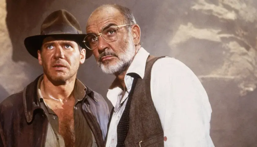 Indiana Jones i jego ojciec, Henry Jones Sr., w filmie "Indiana Jones i ostatnia krucjata".