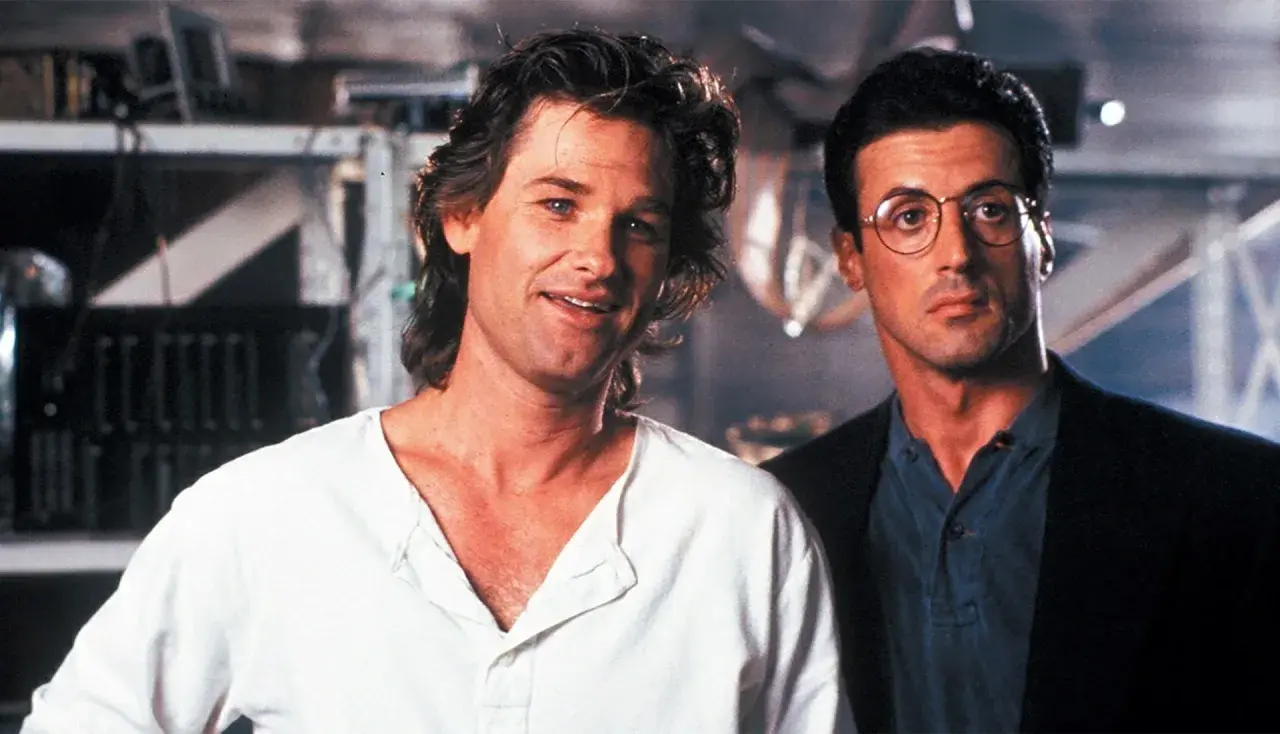 Kurt Russell i Sylvester Stallone w filmie "Tango i Cash".